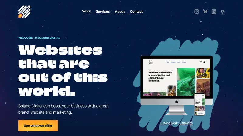 Screenshot of the homepage of undefined at desktop size